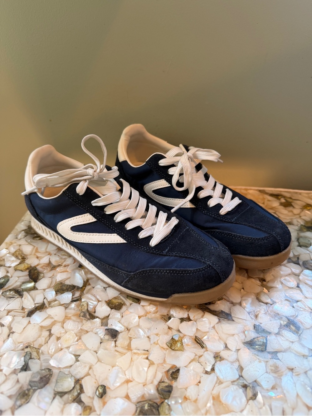 Tretorn Navy & White Sneakers